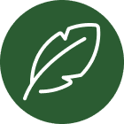 Minimalist white leaf design