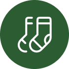 Simple socks illustration in circle